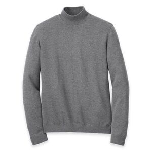 BRITCHES | Merino Wool Grey Mock Neck Sweater